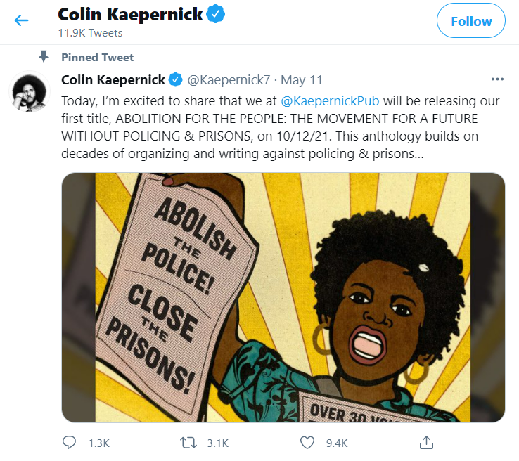 Colin Kaepernick Book Demands Abolition of Police - Vimarsana News