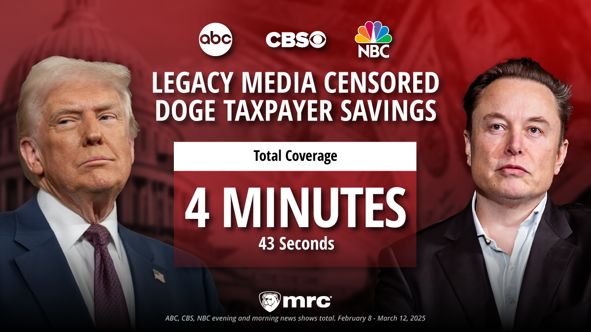 NextImg:CENSORED! ABC/CBS/NBC Spend Less Than Five Minutes (In 32 Days) on DOGE Taxpayer Savings