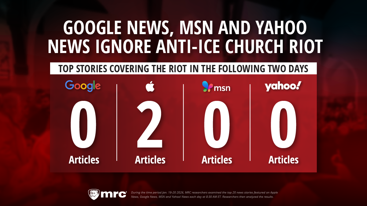 Google News, MSN and Yahoo News Ignore Anti-ICE Church Riot