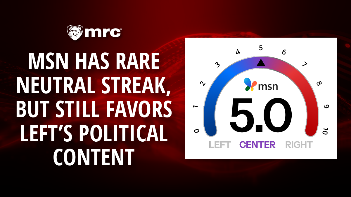 Microsoft’s MSN Hits RARE Neutral Streak—Continues to Favor Leftist Political Coverage