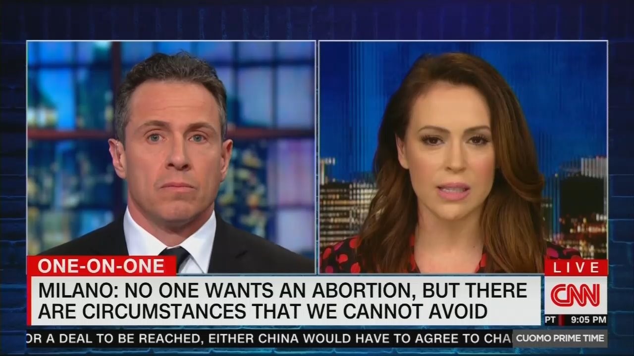 FALSE! Alyssa Milano on CNN: Every Human on the Planet Is Pro-Life, No One Wants Abortion