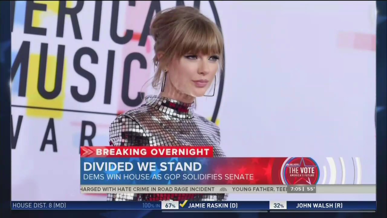 ABC Ignores, CBS, NBC Downplay Blackburn Win Over Taylor Swift Endorsed Democrat