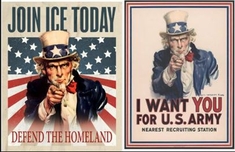 ICE and WWII US Army recruitment posters