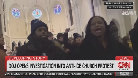 anti-ICE protesters in MN church CNN This Morning 1-20-26