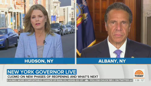 Savannah Guthrie and Andrew Cuomo Savannah Guthrie and Andrew Cuomo