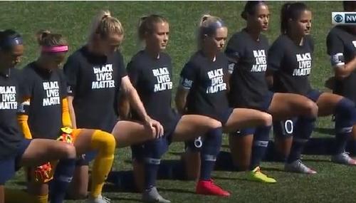 Kneeling pro soccer players