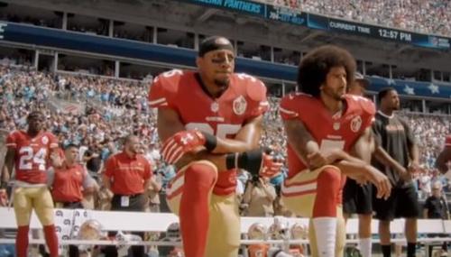 Colin Kaepernick, right