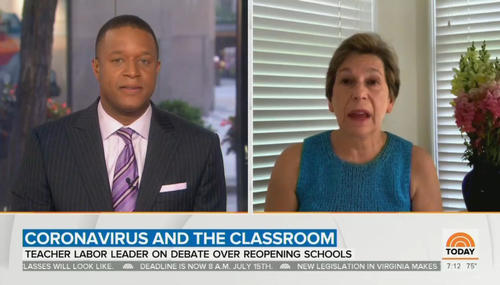 Craig Melvin and Randi Weingarten Craig Melvin and Randi Weingarten