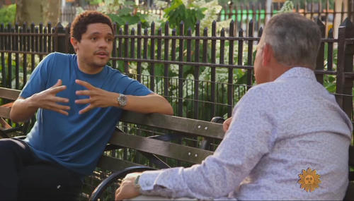 Trevor Noah and Jim Axelrod Trevor Noah and Jim Axelrod