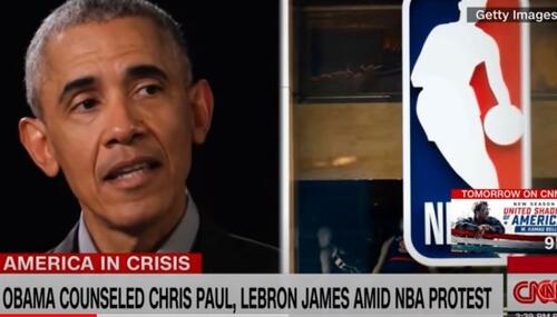 CNN Obama NBA banner