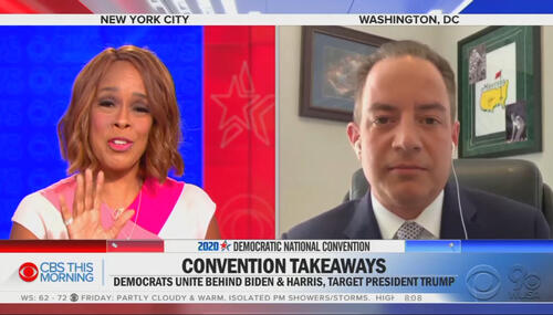 Gayle King and Reince Priebus Gayle King and Reince Priebus