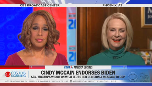 Gayle King and Cindy McCain Gayle King and Cindy McCain