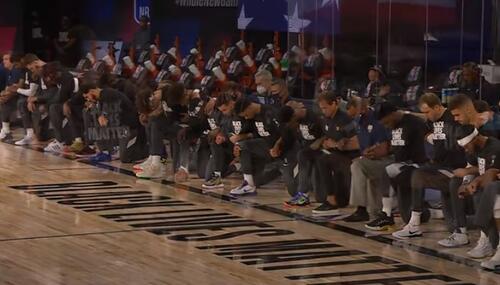 NBA players kneeling