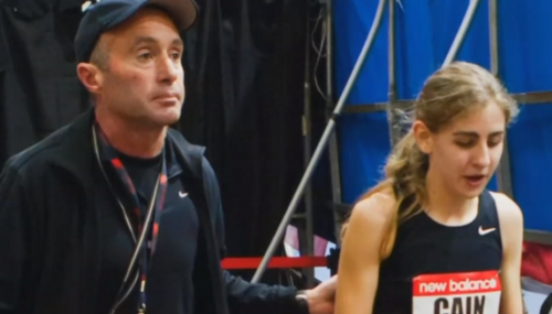 Alberto Salazar, left, and Mary Cain
