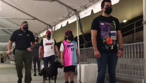 Miami Heat niffing dogs