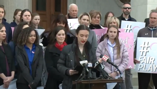 Selina Soule speaking at 2020 ADF press conference