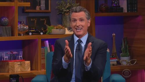 Gavin Newsom on the James Corden Show Corden Sympathizes With Newsom: 'How Annoyed Are You' By Voter Recall?