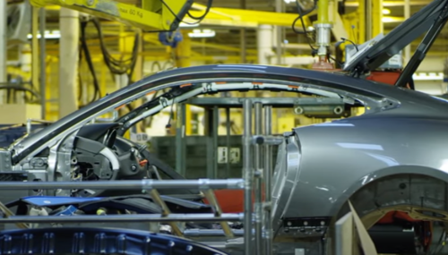 Jaguar F-Type in production line