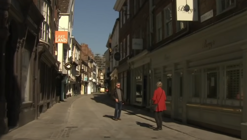 Empty UK streets after Lockdown during 2020