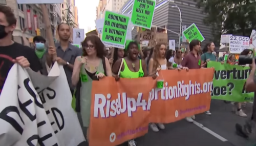 Pro-Abortion protestors taking to the streets