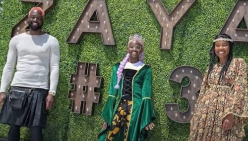 Dwayne and Zaya Wade with Gabrielle Union