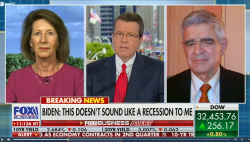 George Washington adjunct professor of economics Diana Furchtgott-Roth (left), Fox Business Host Neil Cavuto (center), University of Maryland economist and Professor Emeritus Peter Morici George Washington adjunct professor of economics Diana Furchtgott-Roth (left), Fox Business Host Neil Cavuto (center), University of Maryland economist and Professor Emeritus Peter Morici