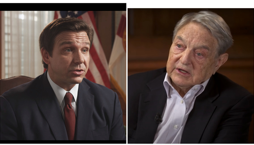 Ron DeSantis and George Soros Ron DeSantis and George Soros