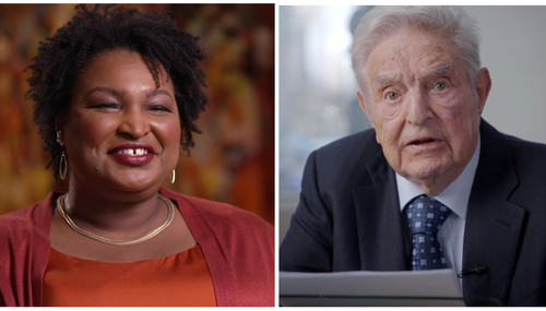 Stacey Abrams (left) and George Soros (right) Stacey Abrams (left) and George Soros (right)