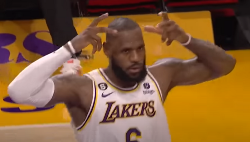 LeBron James coronating himself king LeBron James coronating himself king