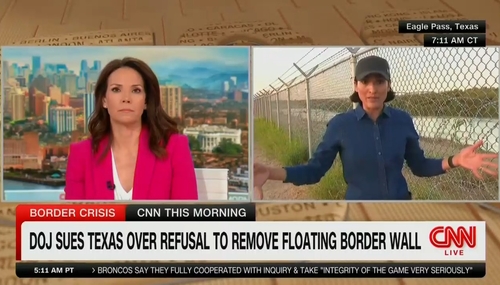CNN Sides with DoJ Against Texas’s Buoy Border Fence