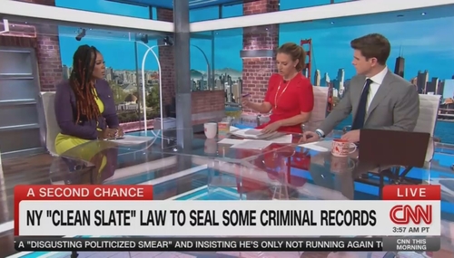 On CNN This Morning, co-anchors Poppy Harlow and Phil Mattingly gush over an activist who promotes laws sealing the criminal records, under certain conditions, of people who have committed serious crimes, making it impossible for employers and landlords to know if applicants have a dangerous criminal record. Sheena Meade Poppy Harlow Phil Mattingly CNN This Morning 11-17-23