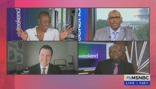 Symone Sanders-Townsend Michael Steele Heath Mayo, Jason Johnson, MSNBC The Weekend 8-3-24 Symone Sanders-Townsend Michael Steele Heath Mayo, Jason Johnson, MSNBC The Weekend 8-3-24