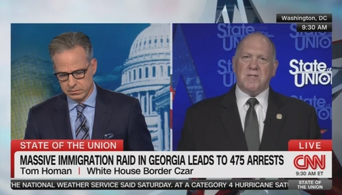 Jake Tapper Tom Homan CNN State of the Unon 9-7-25 Jake Tapper Tom Homan CNN State of the Unon 9-7-25