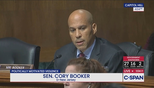 Cory Booker at Senate Hearing On Political Violence