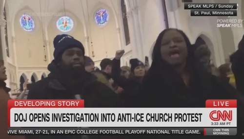 anti-ICE protesters in MN church CNN This Morning 1-20-26
