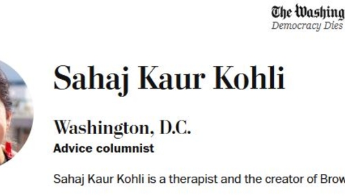 Sahaj WaPo Advice columnist