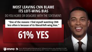 MRC POLL: Most Say CNN’s Left-Wing Bias Has Driven Them Away MRC POLL: Most Say CNN’s Left-Wing Bias Has Driven Them Away