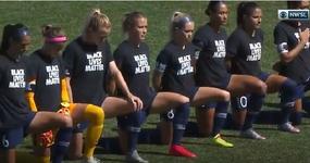 Kneeling pro soccer players