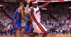 LeBron James flopping