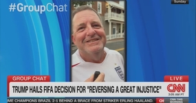 CNN This Morning 7-6-26 Soccer fan wearing England jersey 