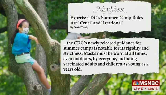 Even Liberal Media Mock Ridiculous CDC COVID Rules for Kids - Vimarsana News