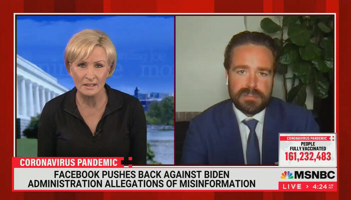 MSNBC Sides With Biden Blaming Facebook for Vaccination Failures - Vimarsana News