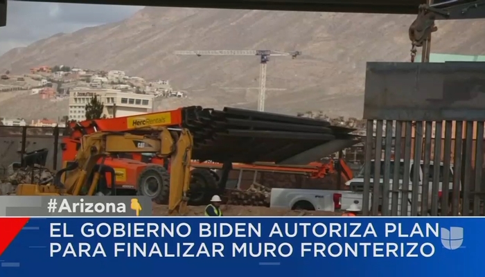 Giro de Univisión sobre muro de Biden: ¡Es por la seguridad de los migrantes!