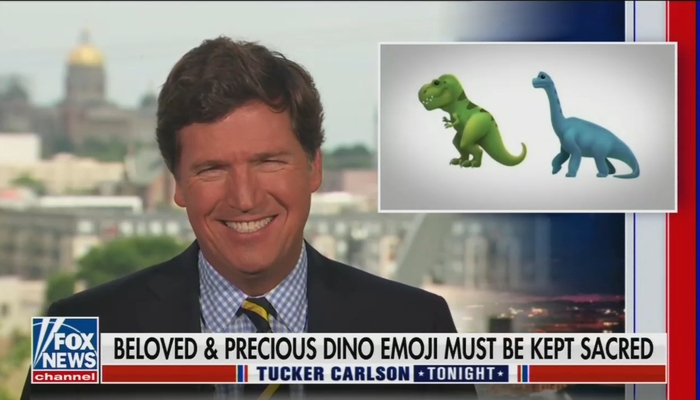 NPR Claims Dino Emojis Belong to Trans People, Tucker Mocks Them
