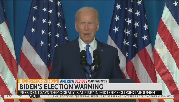 DISGUSTING Nets Treat Biden s Democracy Smear Of GOP As Fact Obsess 