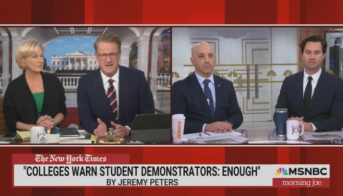 Morning Joe Hails Colleges Cracking Down on Pro-Hamas Protesters&;#33;