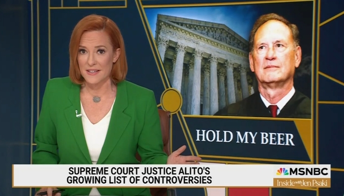 NextImg:Without Evidence: Psaki Asserts Alito Sold Beer Stocks Due to a Tweet