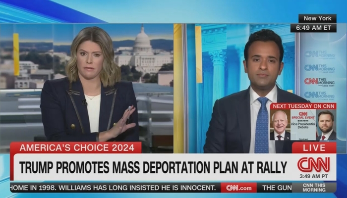 Vivek Ramaswamy Duels With CNN's Kasie Hunt On Springfield and Influx of Migrants