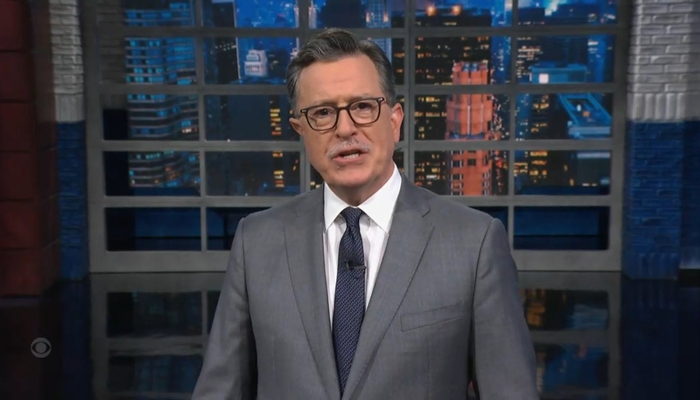 NextImg:Colbert Claims Bosses Gave Trump a 'Big, Fat Bribe,' Hints He Could Be Fired