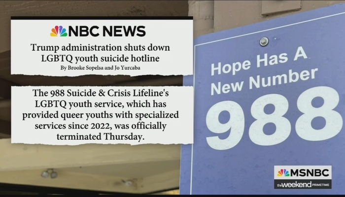 NextImg:MSNBC’s Weekend Panel Throws Tantrum Over LGBTQ Hotline Abandonment